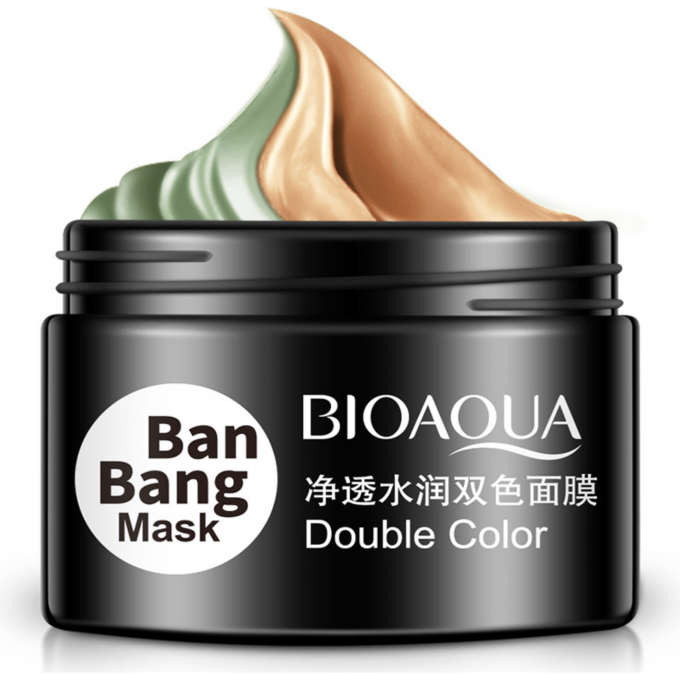 Очищающая, увлажняющая маска BIOAQUA для лица глиняная двухцветная, 100 г 143122366